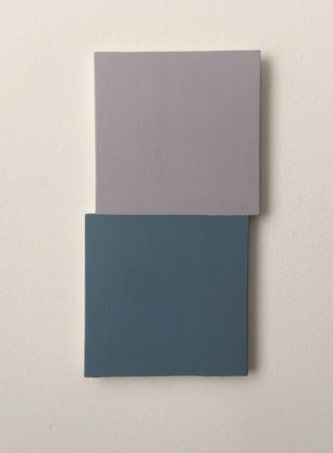 A work in blue and grey by the artist Sjak Marks