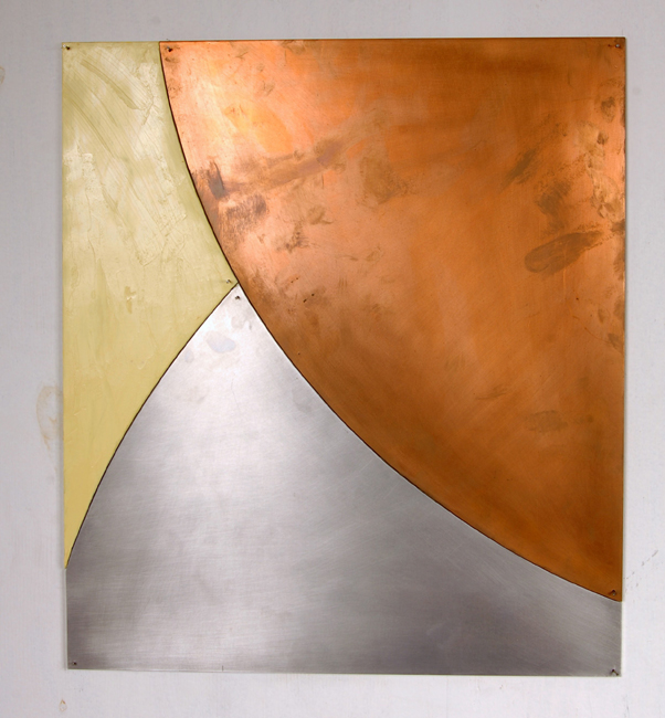 A painting created with Aluminum, Copper and Paint  