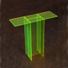 Green table made of Plexiglas designed by artist Sjak Marks